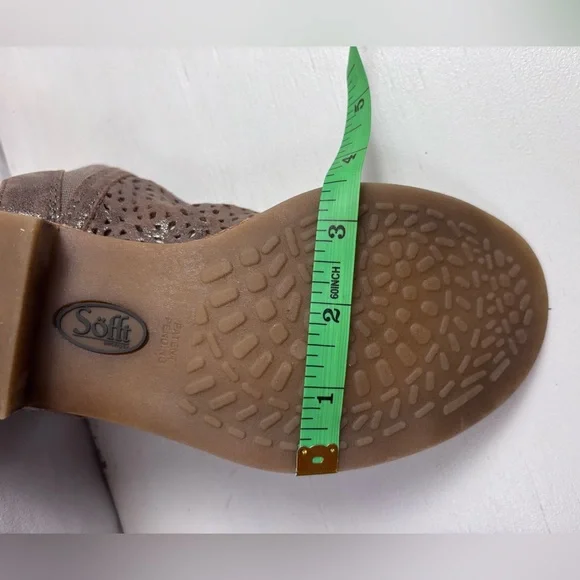 Söfft Nalda Metallic Suede Sandals Women’s 6M – Distressed Leather Comfort Chic - Picture 13 of 14